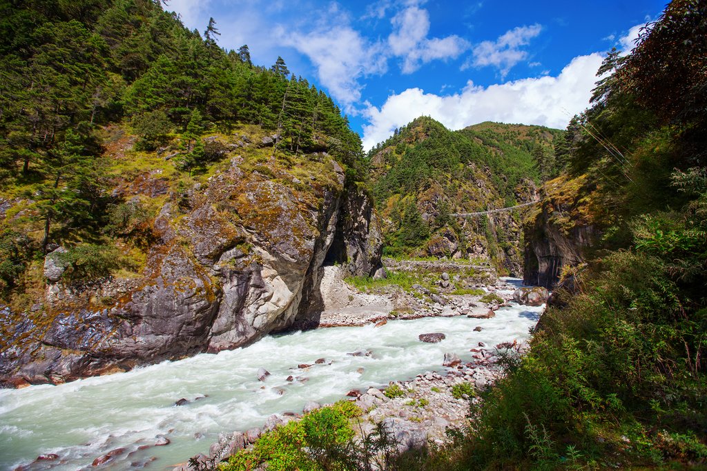 Trek from Tengboche to Monjo (2,800m, 7 hrs)